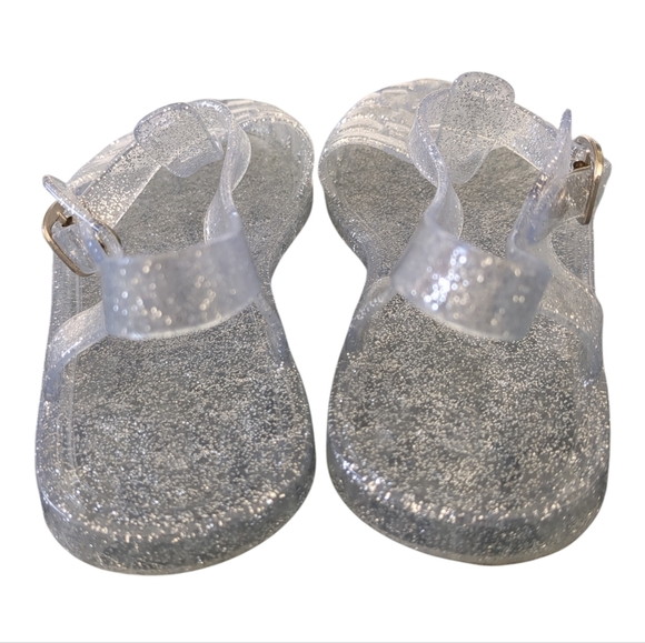 Girls Old Navy Silver Glitter Fisherman Jelly Sandals (Size 13) - Picture 5 of 6